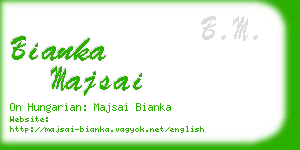 bianka majsai business card